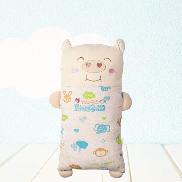 BBG834 - Piggy LogosBee-抗菌透氣幸福攬攬豬