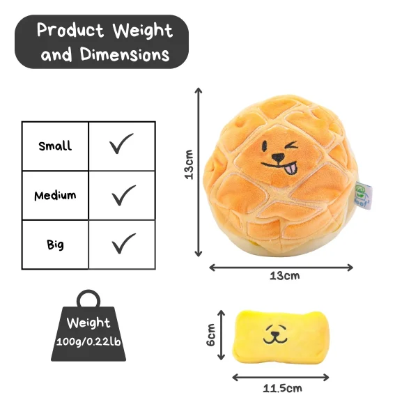 PineappleBun10_1800x1800 Woof² Meow²-Woof² | 香港茶餐廳85折組合「港式奶茶 + 菠蘿油毛絨寵物玩具」