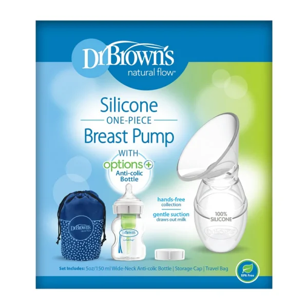 BF035_Pkg_F_Silicone_BreastPump_150ml_WN_bottle_L Bliss & Bless-Dr. Brown's 矽膠母乳收集泵 連排氣奶樽 5oz