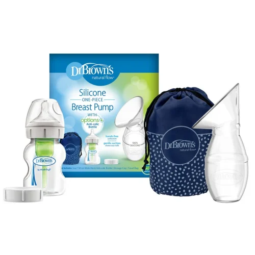 BF035_Pkg_Product_Silicone_Breast_Pump_150ml_Wide-Neck_Options__Bottle_Travel_Bag_L Bliss & Bless-Dr. Brown's 矽膠母乳收集泵 連排氣奶樽 5oz
