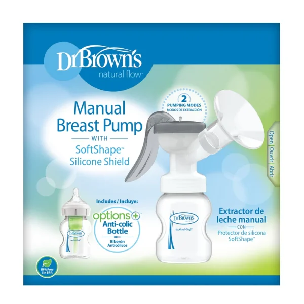 BF102_Pkg_F_Manual_Breast_Pump_L Bliss & Bless-Dr. Brown's SoftShape™ 手動母乳泵 連排氣奶樽 5oz