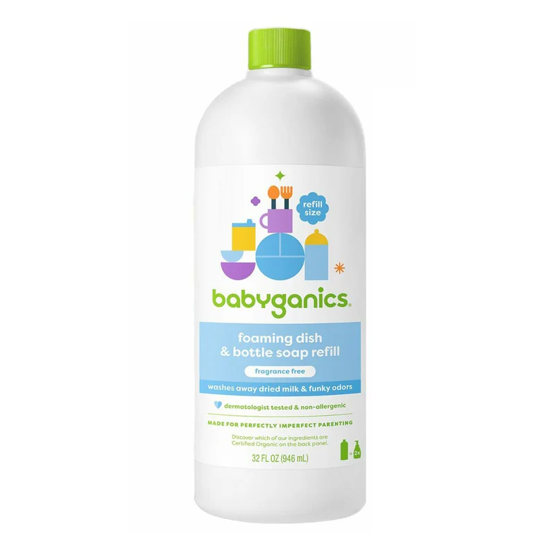 Bliss & Bless-babyganics 餐具及奶樽洗潔液 - 無香味 946ml 補充裝
