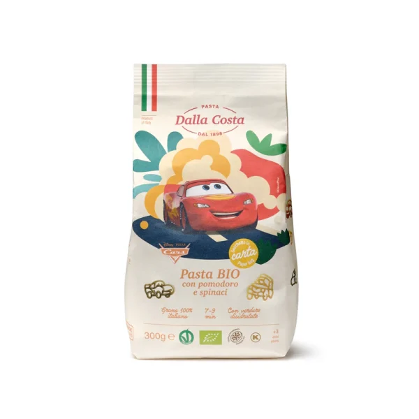 Bliss & Bless-Dalla Costa 有機卡通意粉 (蕃茄菠菜) 300g 反斗車王
