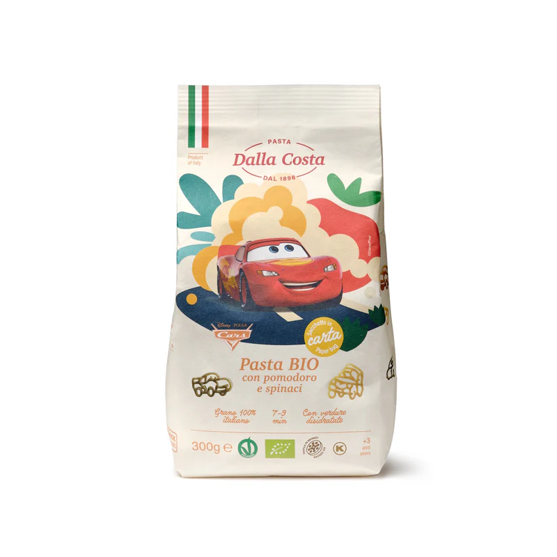 Bliss & Bless-Dalla Costa 有機卡通意粉 (蕃茄菠菜) 300g 反斗車王