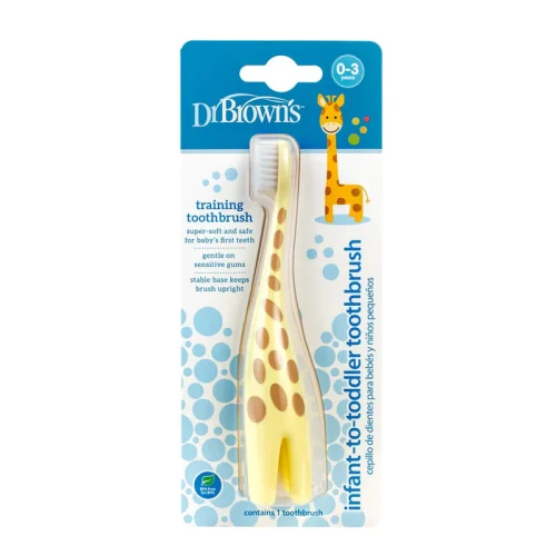 DR-HG060UprightTrainingToothbrush1_L Bliss & Bless-Dr. Brown's 幼兒軟毛直立式牙刷 - 長頸鹿