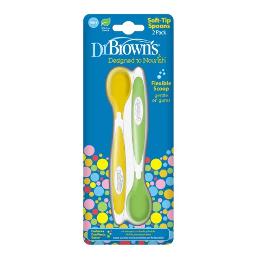 DR-TF011_Soft-Tip_Spoons_2-Pack_L Bliss & Bless-Dr. Brown's 軟膠幼兒餐匙2支裝