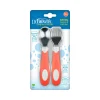 DR-TF026_Pkg_F_Soft_Grip_Spoon_and_Fork_Coral_L Bliss & Bless-Dr. Brown's 軟手柄不鏽鋼圓邊叉匙套裝