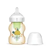 DR-WB51620-INTLX_R2_Product_OptionsPLUS_Wide-Neck_PPSU_5oz_150ml_turtle_design_1-pack_L Bliss & Bless-Dr. Brown's Options+ 仿母乳排氣奶樽 - 小龜印花 (1階段奶咀) - PPSU 5oz