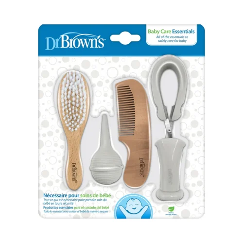 HG084_Pkg_F_Baby_Care_Essentials_5-Piece_Kit_L Bliss & Bless-Dr. Brown's 幼兒潔護套裝 (軟毛髮刷/髮梳/吸鼻器/指甲剪)