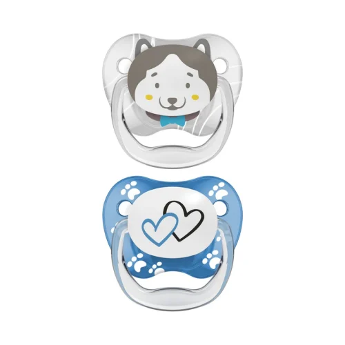PV22015PreVent_Printed_Shield_Stage2_blue_gray_2-pack2_L Bliss & Bless-Dr. Brown's PV健齒安撫咀 2 個裝 - 雪橇犬 L2 6-18mth