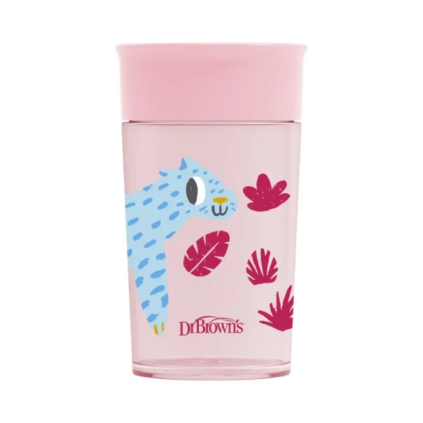 TC01093_Product_F_Cheers360_Cup10oz_300ml_pink_L Bliss & Bless-Dr. Brown's 森林樂園 360 度連蓋防漏學習杯 10oz - 粉紅
