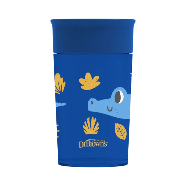 TC01094_Product_F_Cheers360_Cup10oz_300ml_blue Bliss & Bless-Dr. Brown's 森林樂園 360 度連蓋防漏學習杯 10oz - 藍色