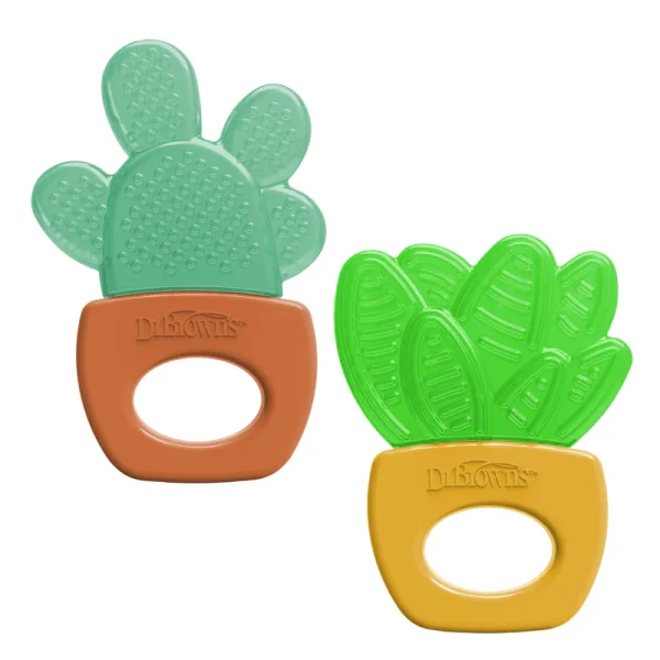 TE031_Product_F_AquaCool_Water-filled_Teether_House-Plants_2-Pack Bliss & Bless-Dr. Brown's AquaCool 清涼水牙膠 2 個裝 - 仙人掌