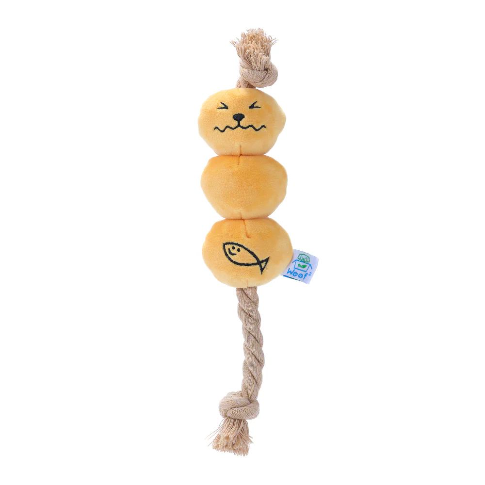 Woof² Meow²-Woof² | 咖喱魚蛋毛絨拉扯寵物玩具