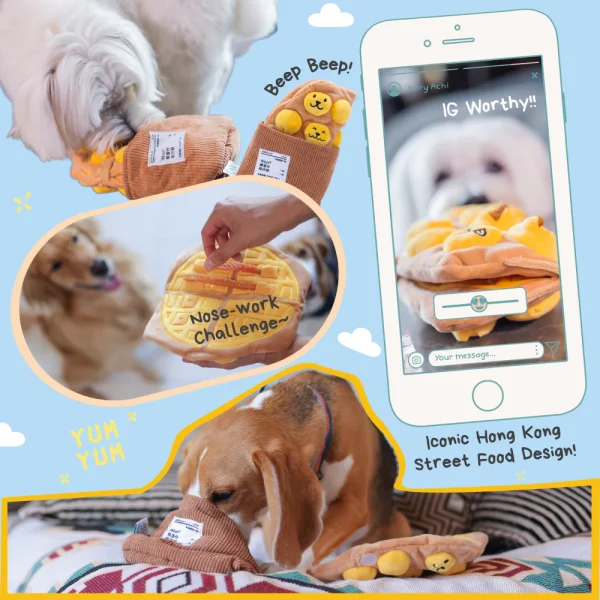 Woof_Egg_Puff_Waffle_2-in-1_Nosework_Soft_Plush_Pet_Toy_2_1800x1800 Woof² Meow²-Woof² | 雞蛋仔/格仔餅二合一藏食寵物毛絨玩具