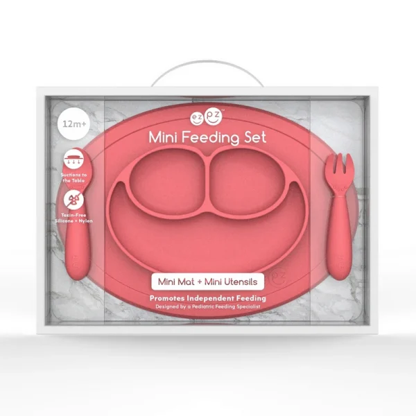 ep-2537 Bliss & Bless-Ezpz Mini Mat 矽膠迷你笑臉餐碟+餐具套裝