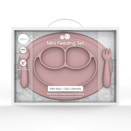 ep-2551 Bliss & Bless-Ezpz Mini Mat 矽膠迷你笑臉餐碟+餐具套裝