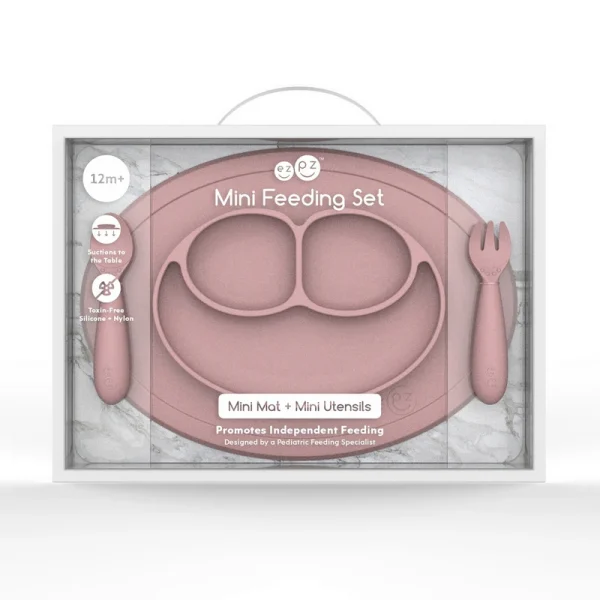 ep-2551 Bliss & Bless-Ezpz Mini Mat 矽膠迷你笑臉餐碟+餐具套裝
